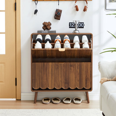 George Oliver 16 Pair Shoe Storage Cabinet & Reviews | Wayfair